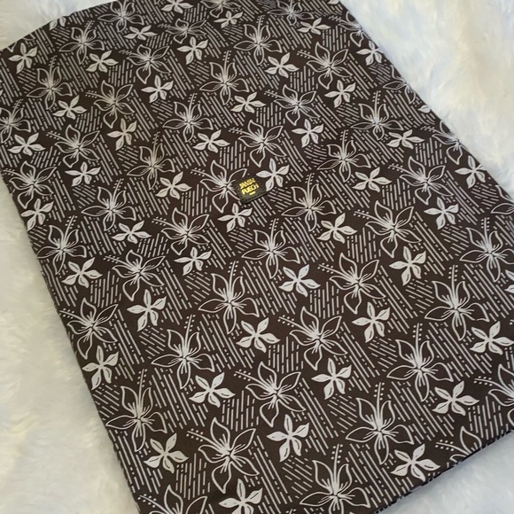 JAMIN PUECH Paris heavier brown drawstring tropical print Dust Bag VVGUC ++ - Picture 4 of 8